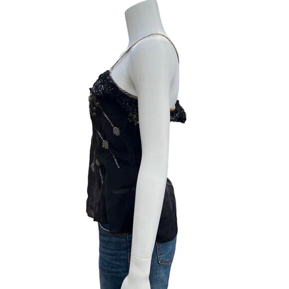Free People Vintage Embelished Boho Sleeveless Blouse Size XS - Picture 2 of 10